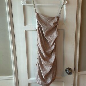 Pink Shimmer Mini Dress
